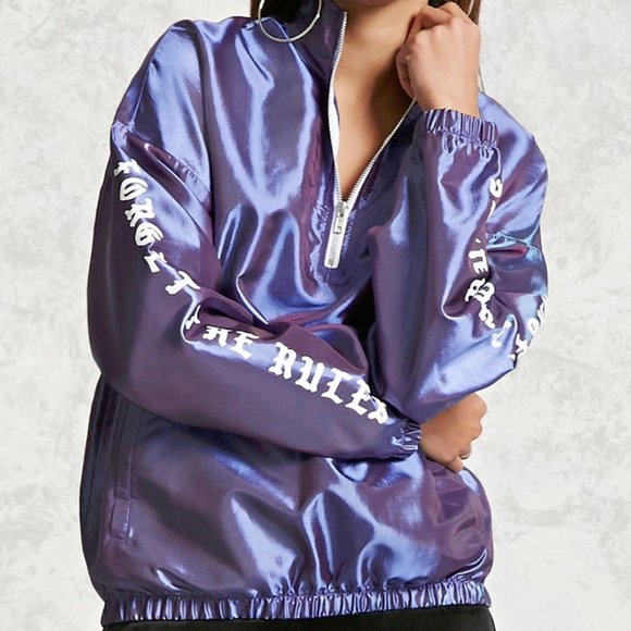 Forever 21 Iridescent Jacket Anorak - Picture 1 of 3